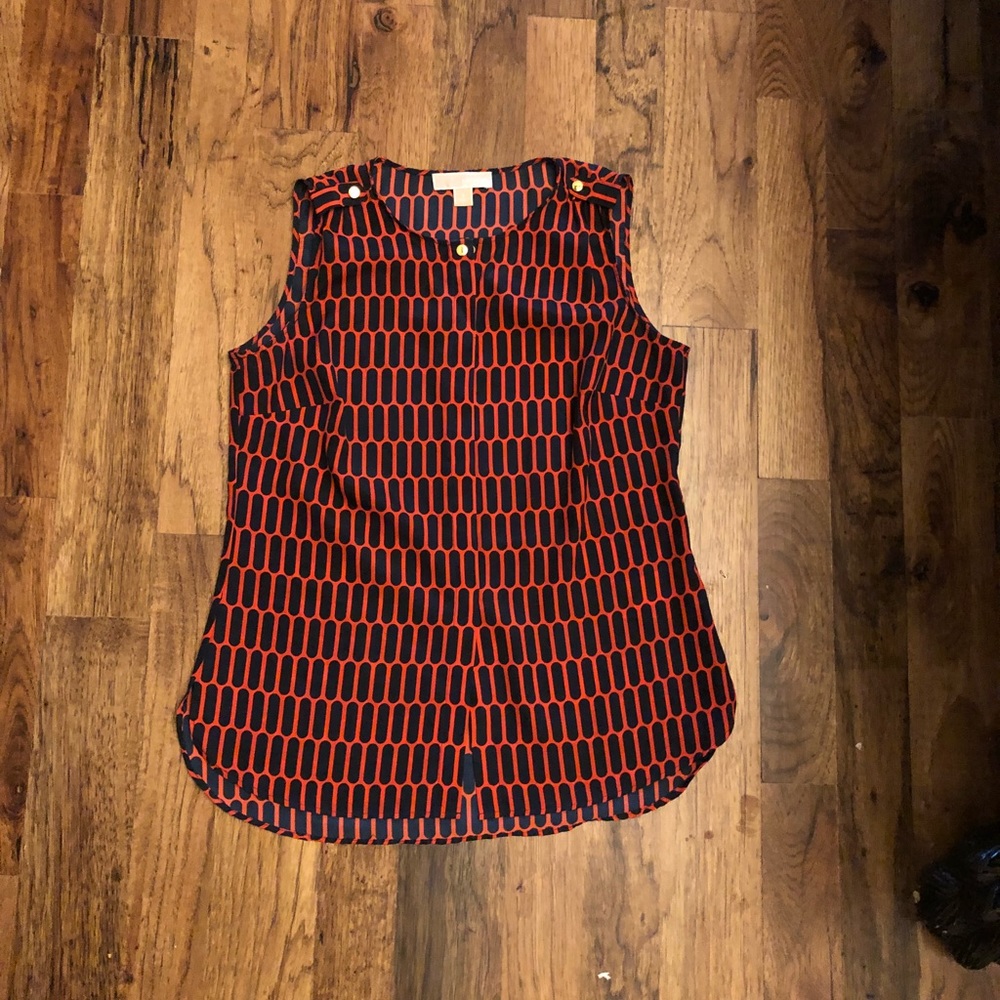 Michael Kors sleeveless button down tank